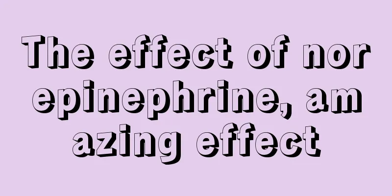 The effect of norepinephrine, amazing effect