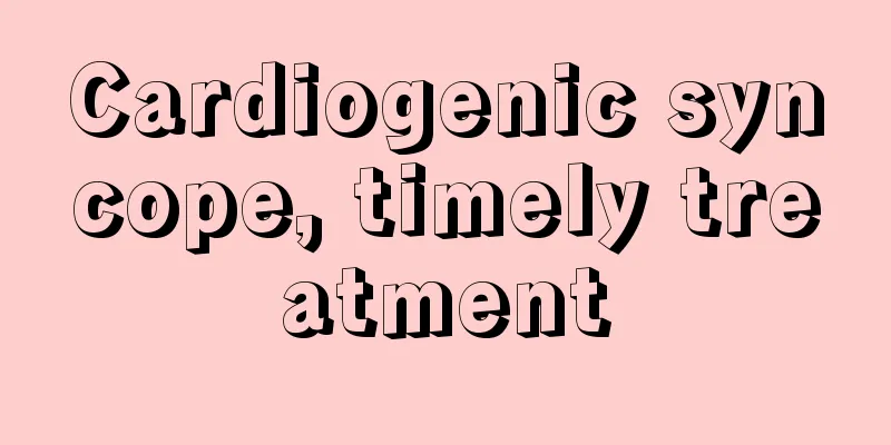 Cardiogenic syncope, timely treatment