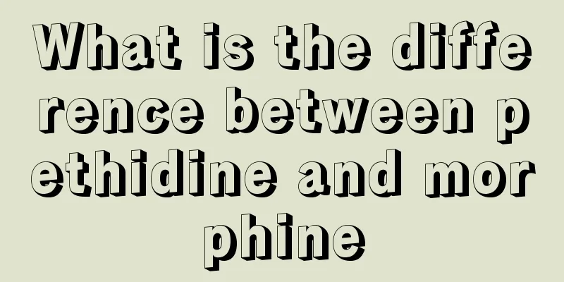 What is the difference between pethidine and morphine