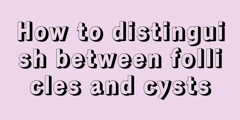 How to distinguish between follicles and cysts