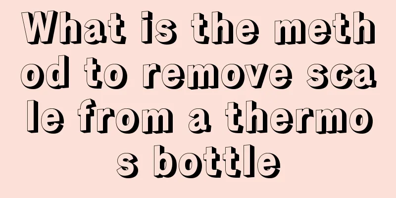 What is the method to remove scale from a thermos bottle