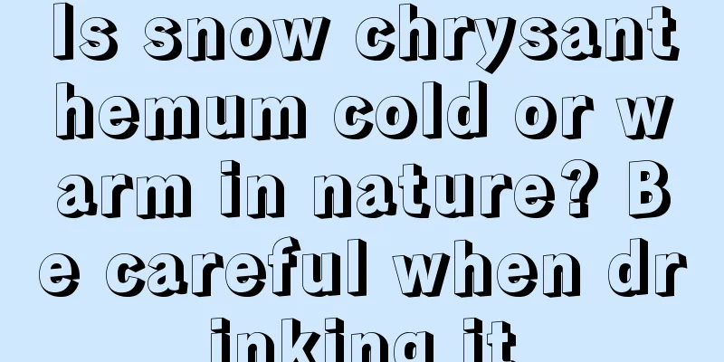 Is snow chrysanthemum cold or warm in nature? Be careful when drinking it