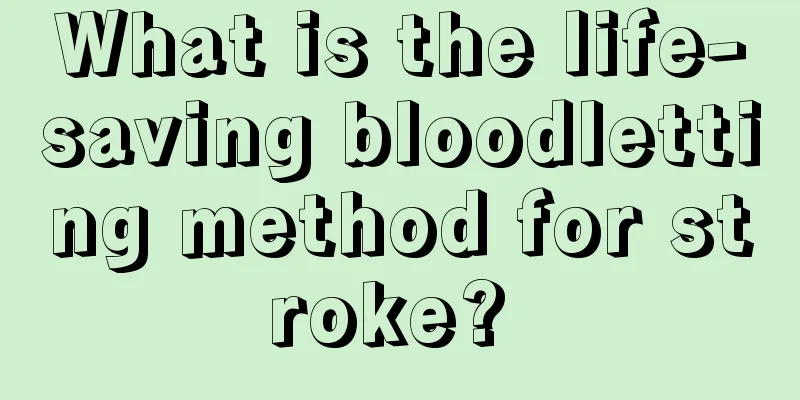 What is the life-saving bloodletting method for stroke? 
