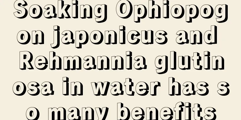 Soaking Ophiopogon japonicus and Rehmannia glutinosa in water has so many benefits