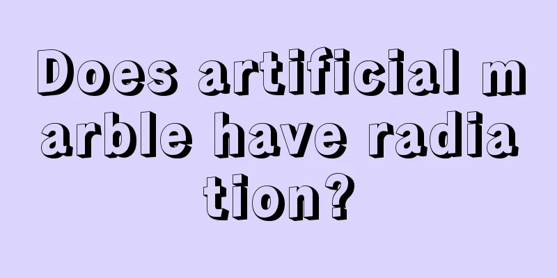 Does artificial marble have radiation?
