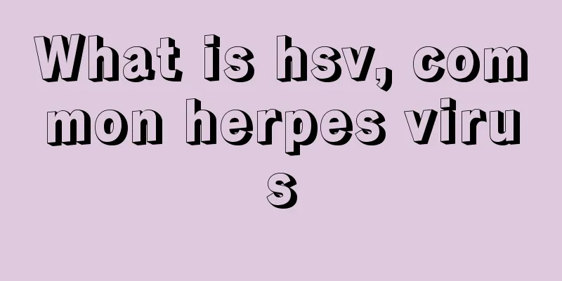 What is hsv, common herpes virus