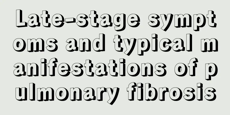 Late-stage symptoms and typical manifestations of pulmonary fibrosis