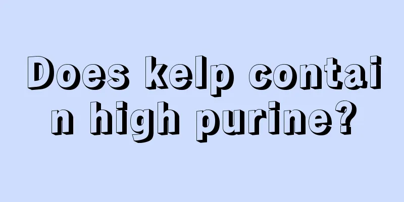 Does kelp contain high purine?