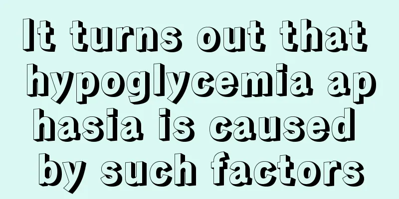 It turns out that hypoglycemia aphasia is caused by such factors