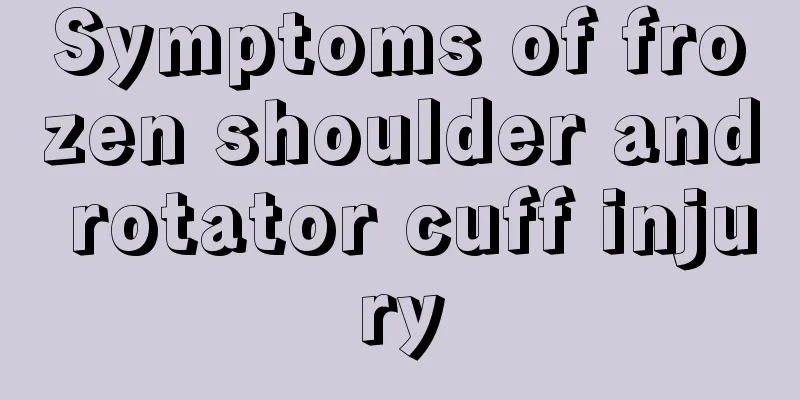 Symptoms of frozen shoulder and rotator cuff injury