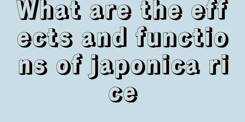 What are the effects and functions of japonica rice