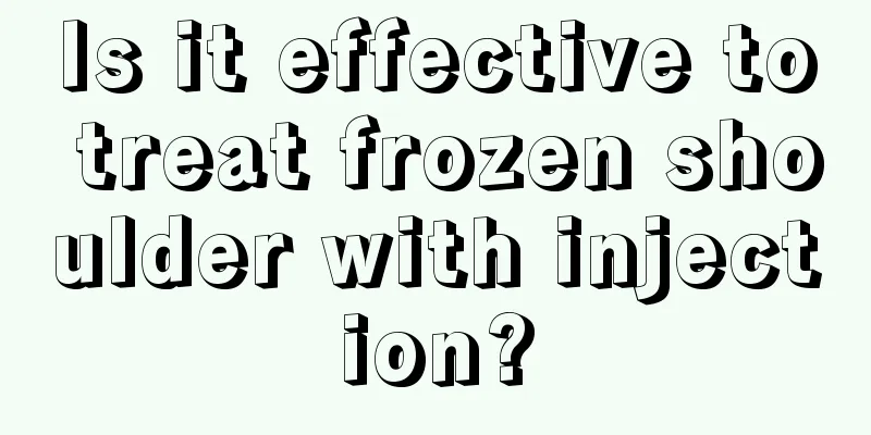Is it effective to treat frozen shoulder with injection?