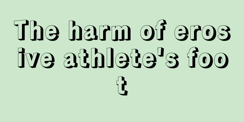 The harm of erosive athlete's foot