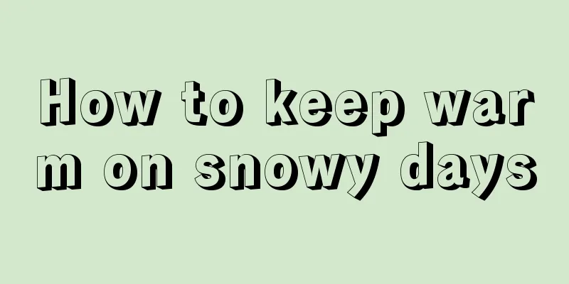 How to keep warm on snowy days