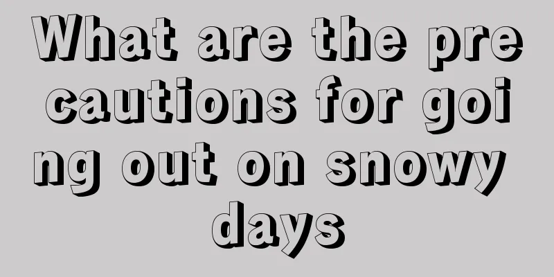 What are the precautions for going out on snowy days