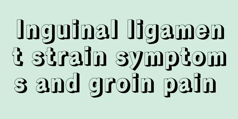 Inguinal ligament strain symptoms and groin pain 