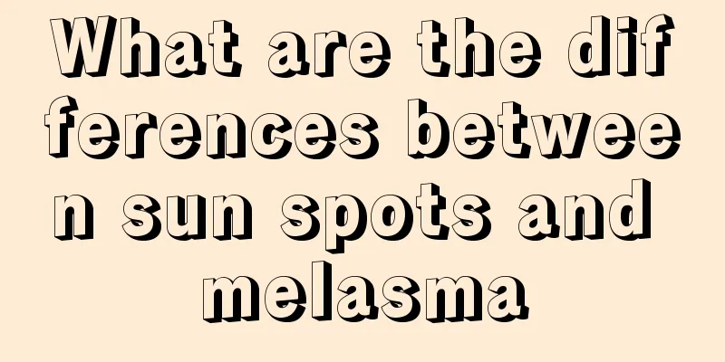 What are the differences between sun spots and melasma