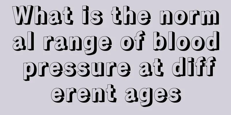 What is the normal range of blood pressure at different ages