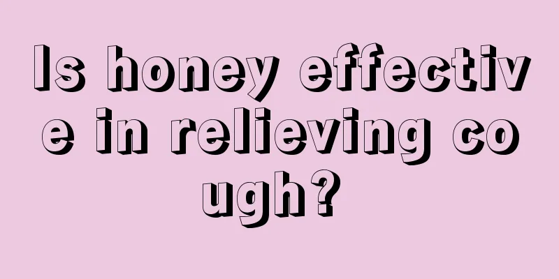 Is honey effective in relieving cough? 