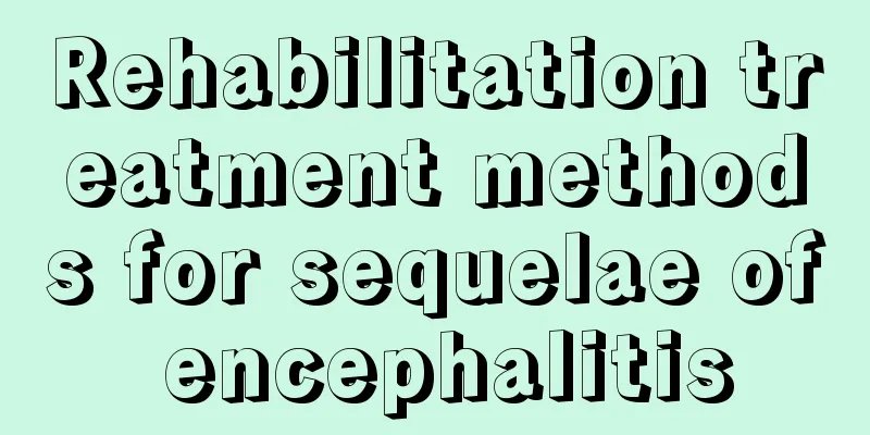 Rehabilitation treatment methods for sequelae of encephalitis