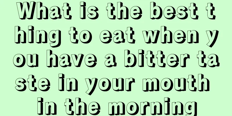 What is the best thing to eat when you have a bitter taste in your mouth in the morning