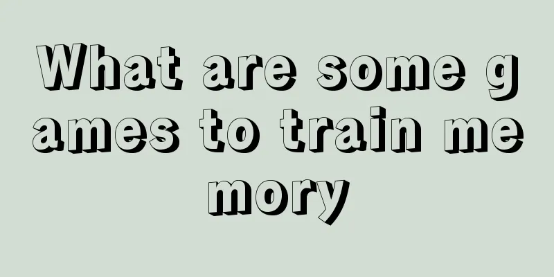 What are some games to train memory