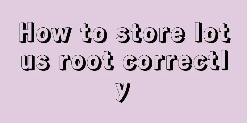 How to store lotus root correctly