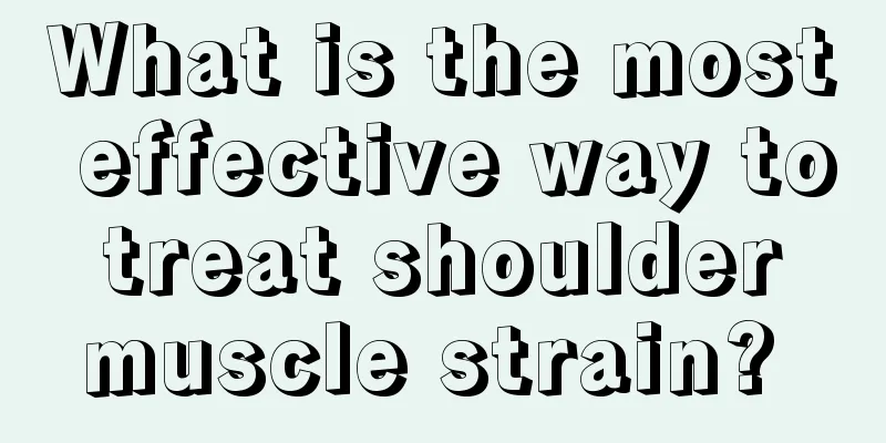 What is the most effective way to treat shoulder muscle strain? 