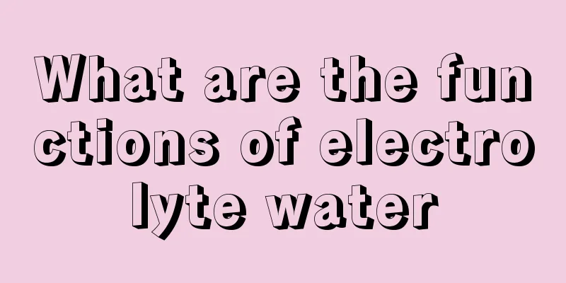 What are the functions of electrolyte water