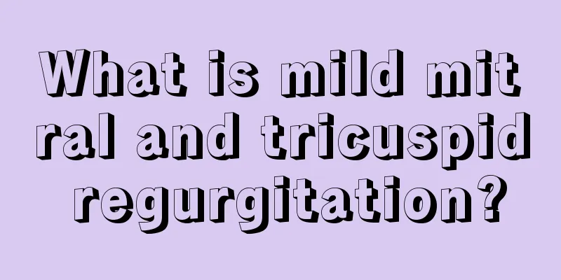 What is mild mitral and tricuspid regurgitation?