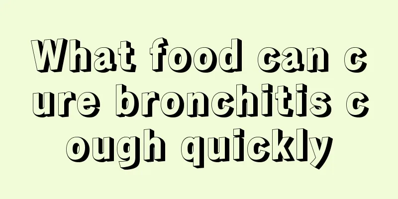 What food can cure bronchitis cough quickly