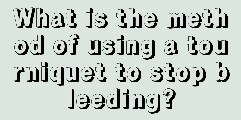 What is the method of using a tourniquet to stop bleeding?