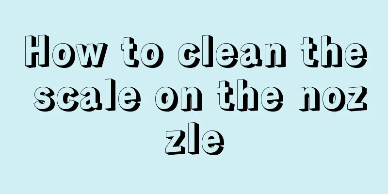 How to clean the scale on the nozzle