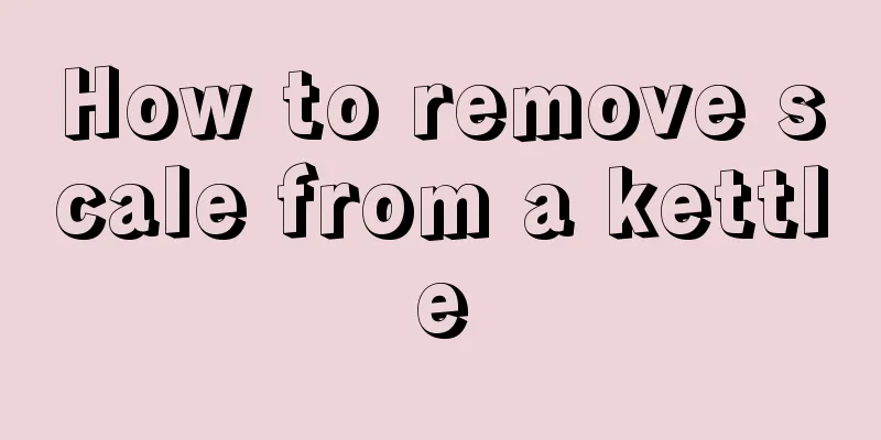 How to remove scale from a kettle