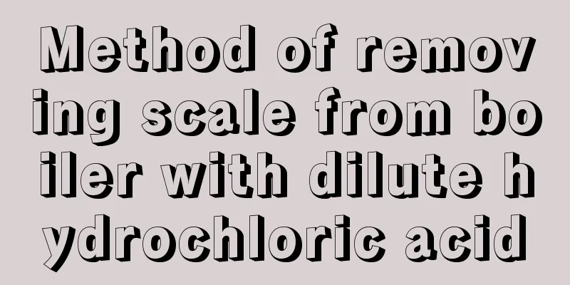 Method of removing scale from boiler with dilute hydrochloric acid