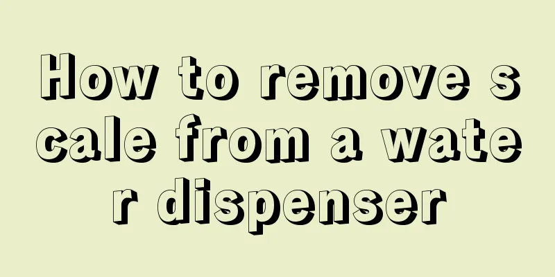 How to remove scale from a water dispenser
