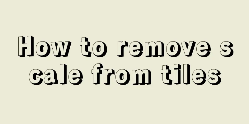How to remove scale from tiles