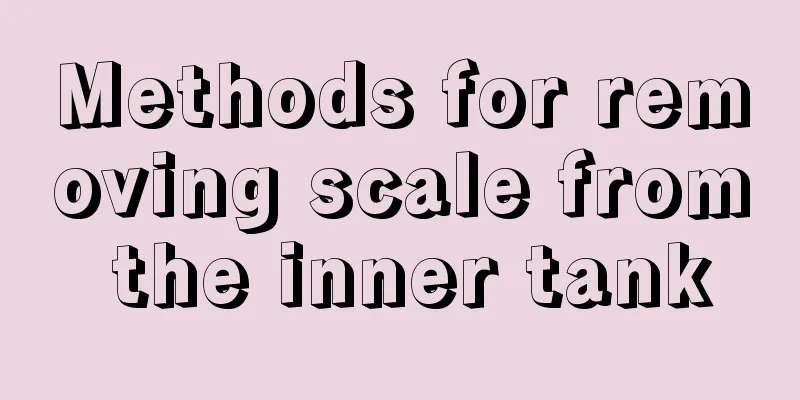 Methods for removing scale from the inner tank