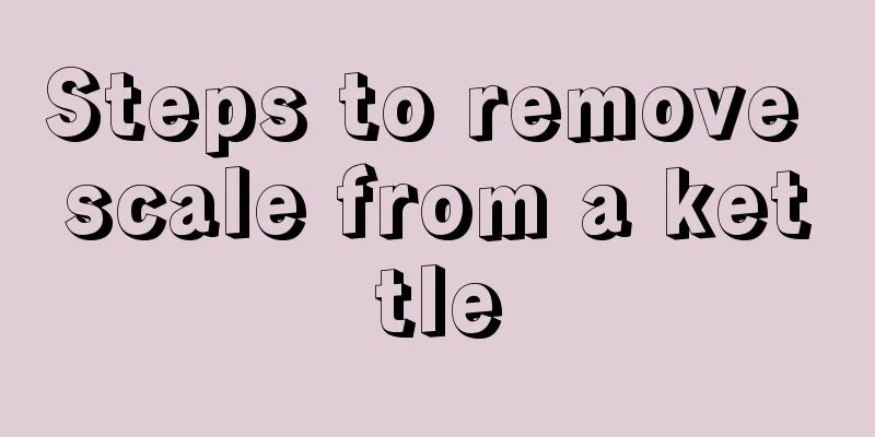 Steps to remove scale from a kettle