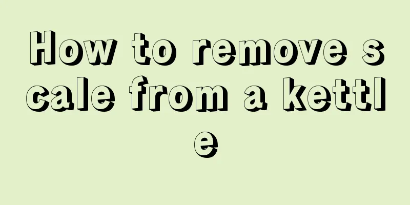 How to remove scale from a kettle