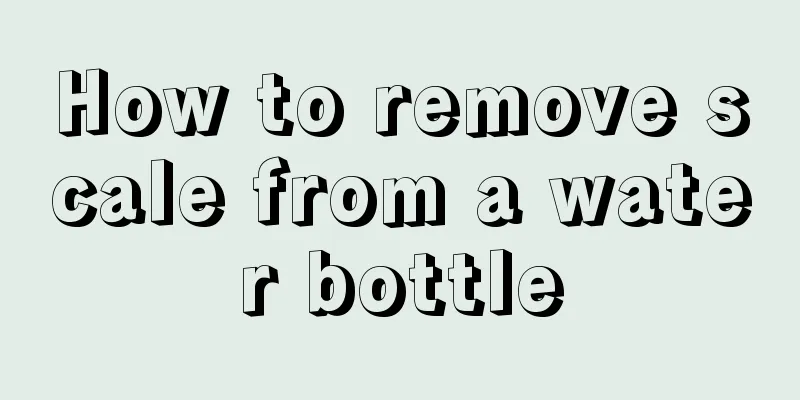 How to remove scale from a water bottle