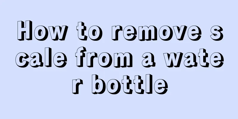 How to remove scale from a water bottle