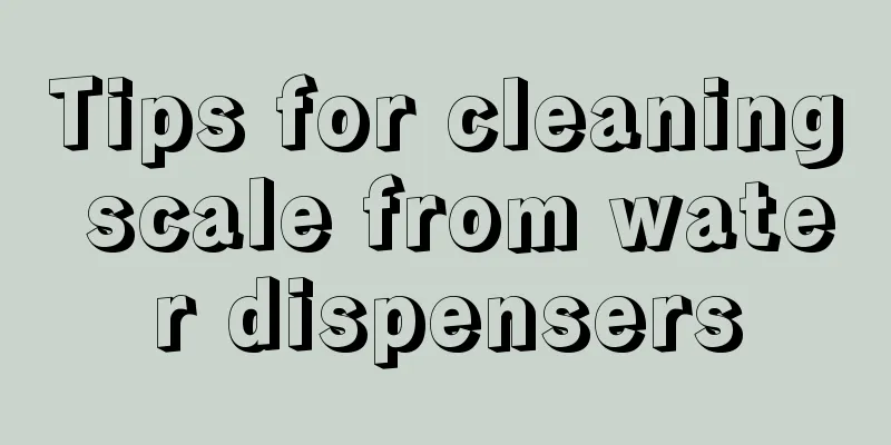 Tips for cleaning scale from water dispensers