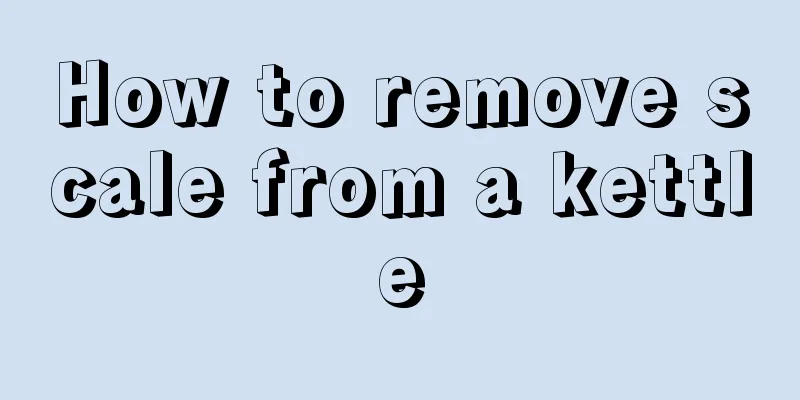 How to remove scale from a kettle