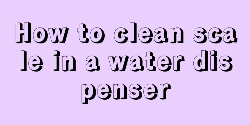 How to clean scale in a water dispenser