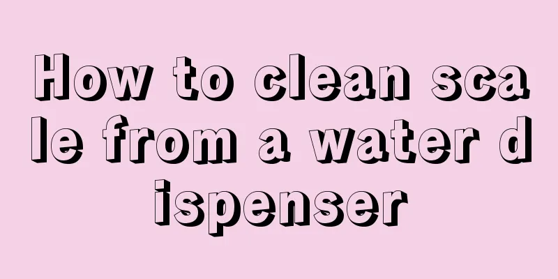 How to clean scale from a water dispenser