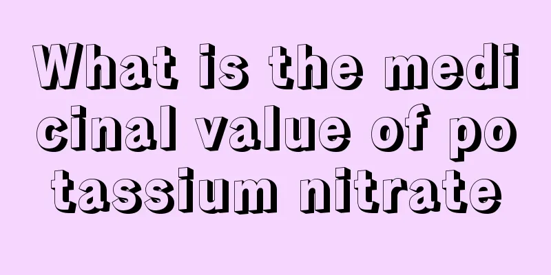 What is the medicinal value of potassium nitrate