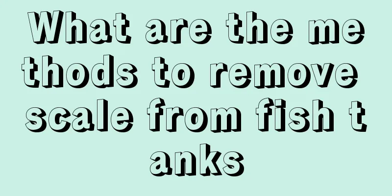 What are the methods to remove scale from fish tanks