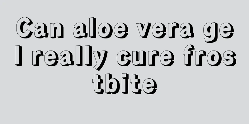 Can aloe vera gel really cure frostbite