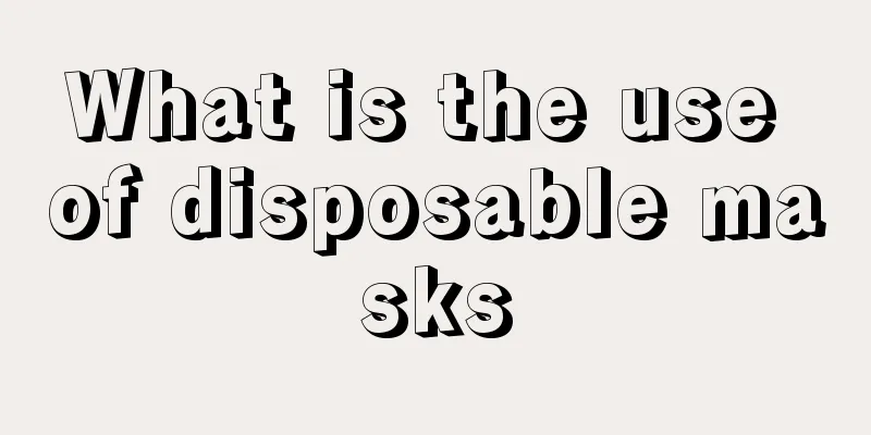 What is the use of disposable masks